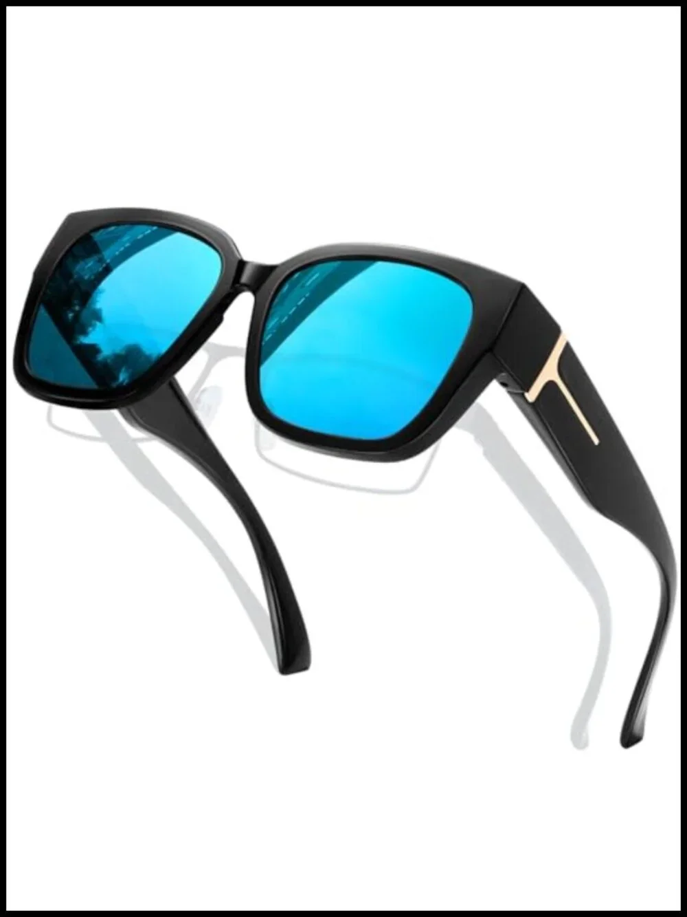 Oversized Fit Over Sunglasses Square Polarized UV400 TR90